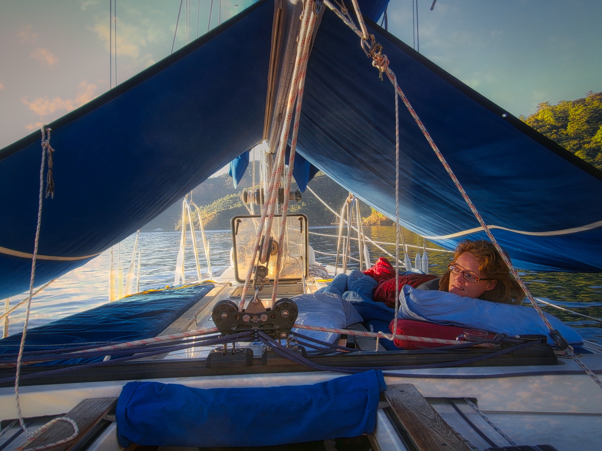 sleeping on deck