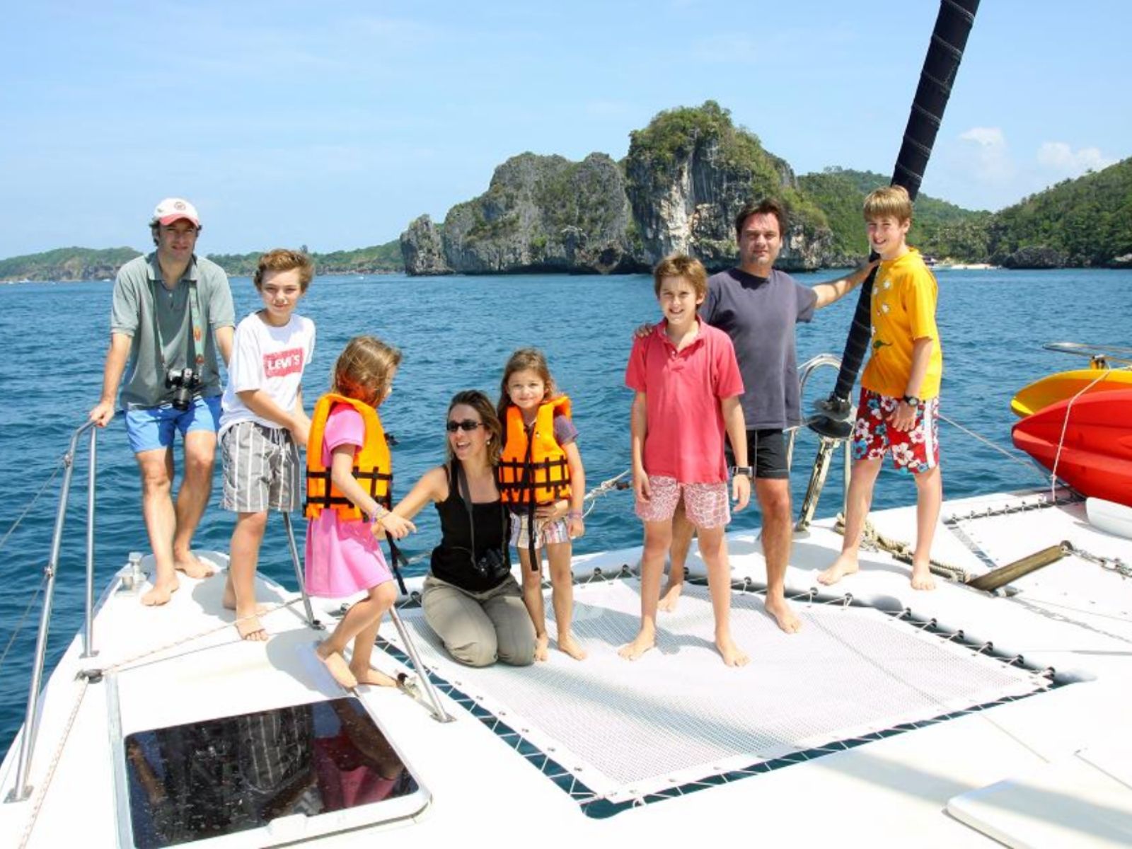 Family on foredeck Cataleya